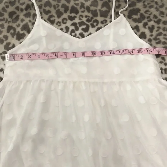 Gilli White / Off White Polka Dot Summer Dress Size Small - Picture 11 of 16